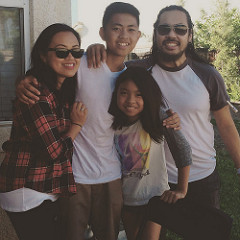 Cherry Vasquez with her husband and two children. As the working mother of the family, Vasquez has had to overcome scrutiny from friends and her parents who believe in a more traditional household environment. 