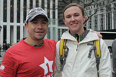 Aaron Scheinberg, 34, and Kate Connolly, 24, ran in the fourth annual "Run As One" 5k, in honor of veterans across the country. Photo by Stacey Kilpatrick