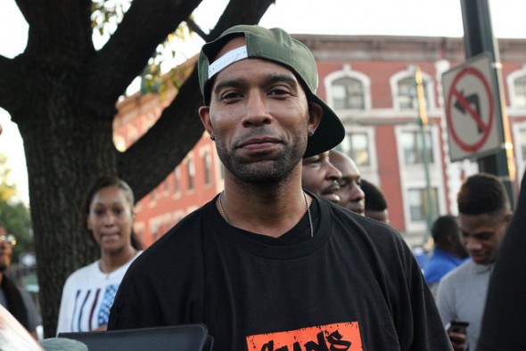 Devine Alexander is a member of Guns Down Life Up (GDLU) an organization that aims to dissuade youth from a gun-violent lifestyle. Crown Heights, Brooklyn. photo by Taisha Henry.