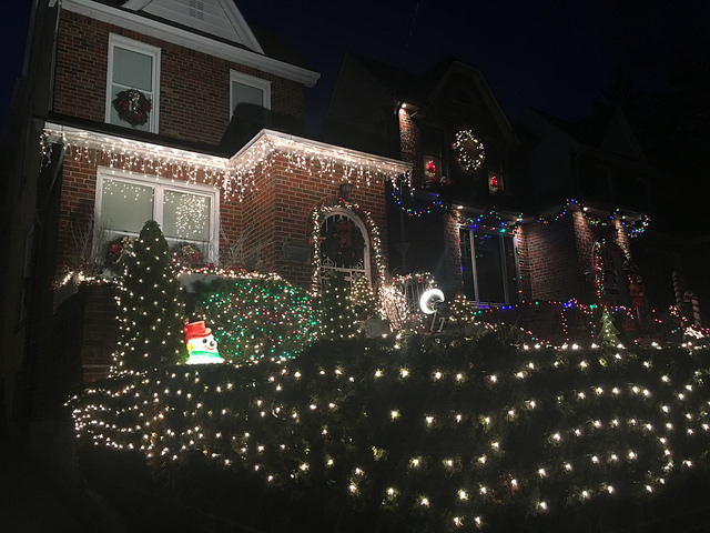 The Girgenti's put up their decorations on their home by themselves compared to other houses in the neighborhood. Photo by Jennifer Cohen