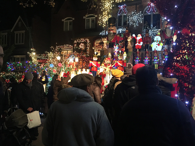 Lucy Spata's home in Dyker Heights, is completely covered in Christmas decorations. Spata started the Christmas tradition in the neighborhood in 1986 with just 40 angels. Photo by Jennifer Cohen