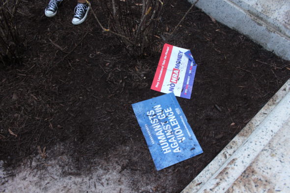 Protest signs at March for Our Lives in Washington, D.C.